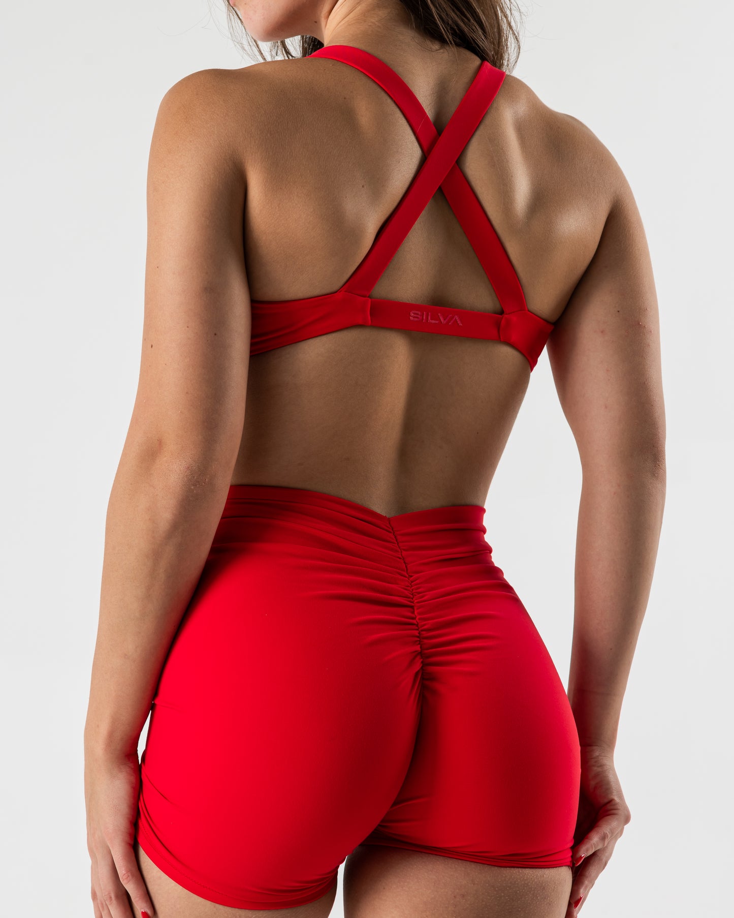 Marley Ribbed Shorts - Rari Red